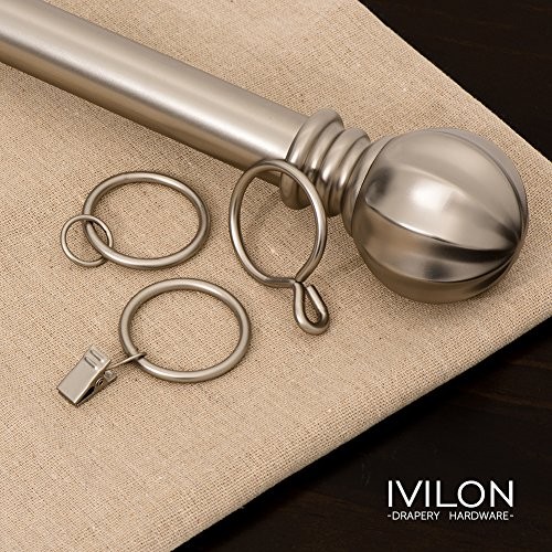 Drapery Eyelet Curtain Rings – 1.7″ Ring Loop for Set of 14 (1.7″) Warm Gold