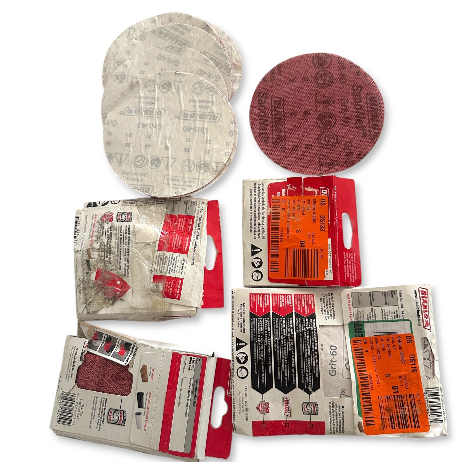 Diablo DCT334ASTH12G Lots of Mixed Sanding Sheet 3 1/2 in, 4 1/2 in x 5 1/2 in