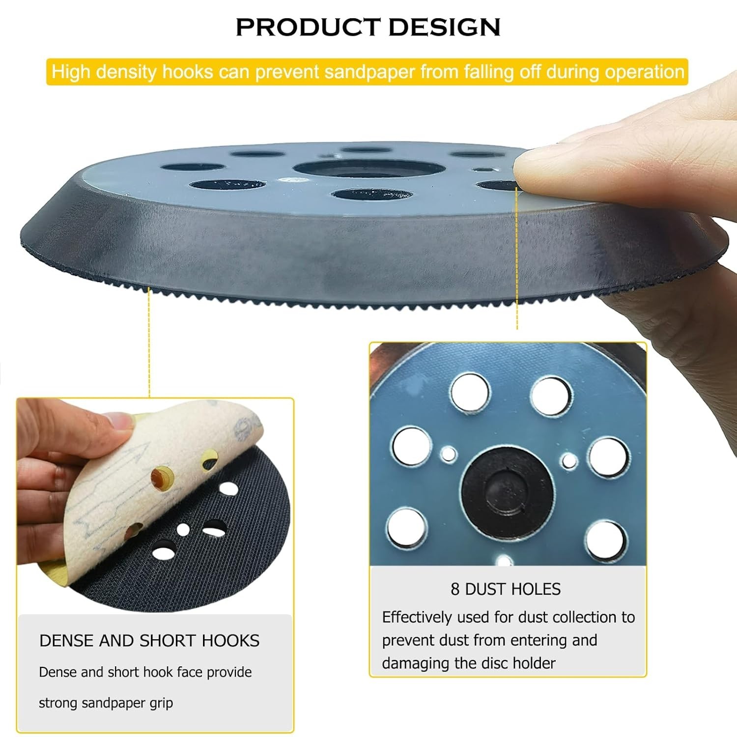 Standard 5″ Hook and Loop Replacement Sander Pad for Milwaukee 2648-20 & 2648-21