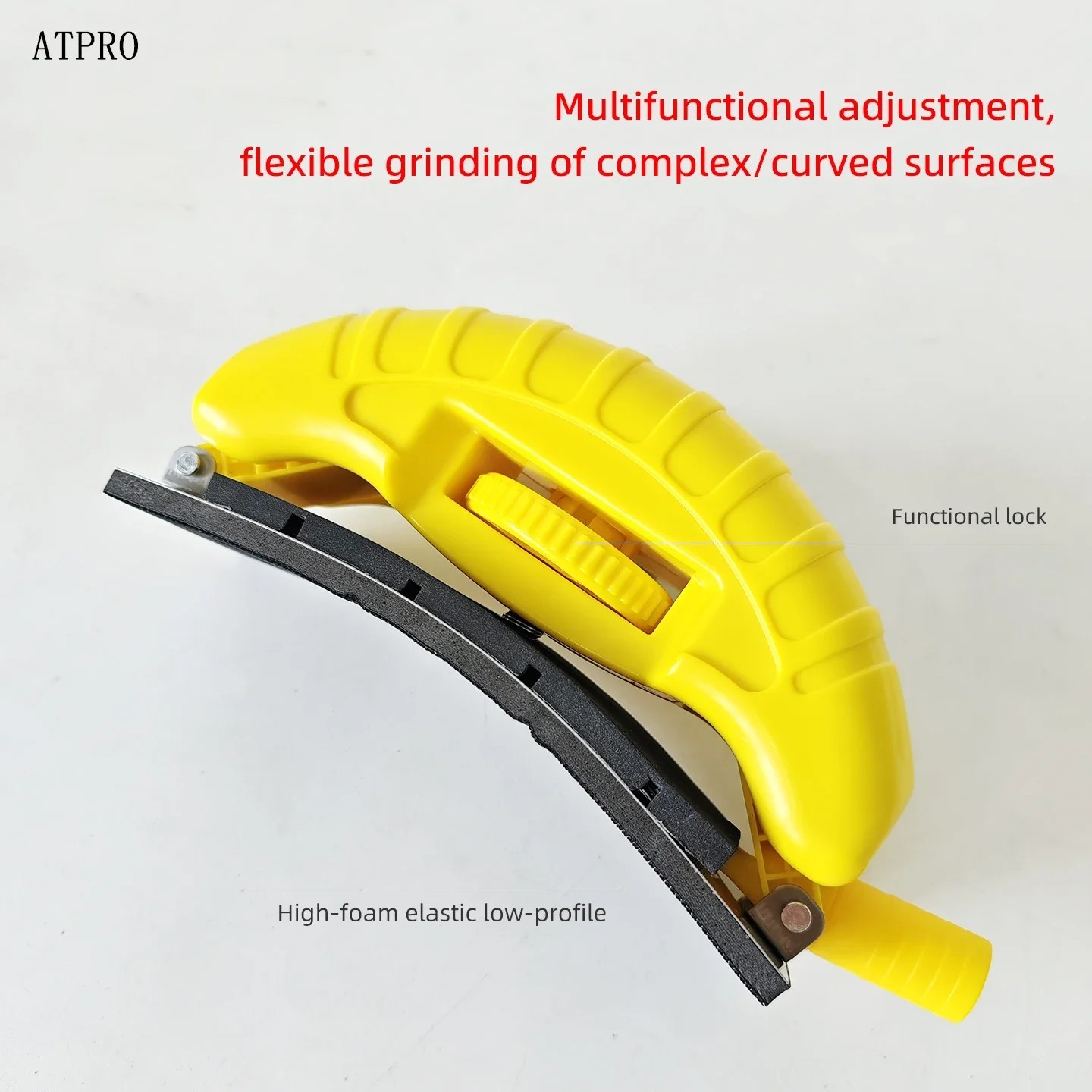 Sanding plate Manual 70 198mm Spring hook and loop Curved Adjustable Car Paint