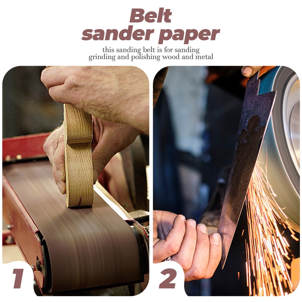 3 Pack Multi Color Belt Sander Paper 80 Grit Sanding Belts for Polishing Wood