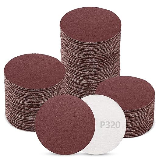 2 Inch Hook and Loop Sanding Disc No-hole 100PCS 40-3000 Grit Orbital Sander Pad