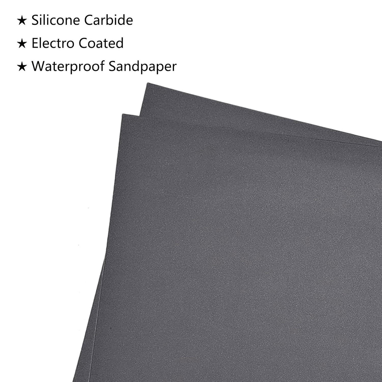 10Pcs 400 Grit Sandpaper Sheet 9 Inch X 11 Inch, Resin Bonded Sandpaper for Wet
