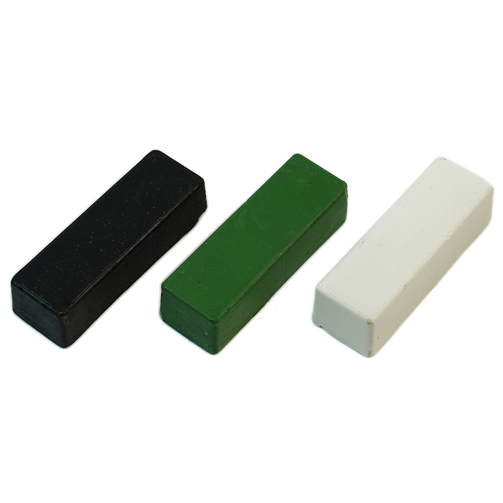 Steel Polishing Compound Kit | Black Green White Buffing Polish Rouge Metal