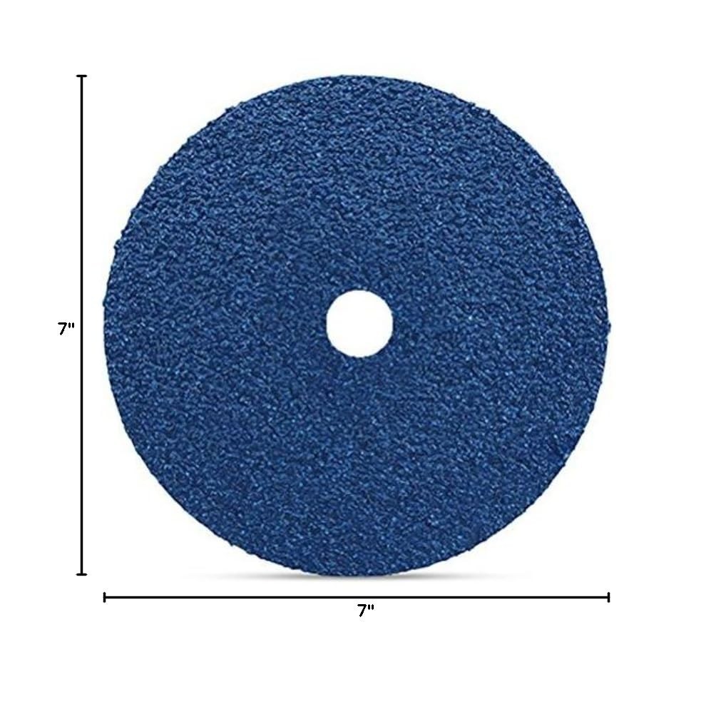 25-Pack Zirconia Resin Fiber Grinding Discs, 7″ – 24 Grit