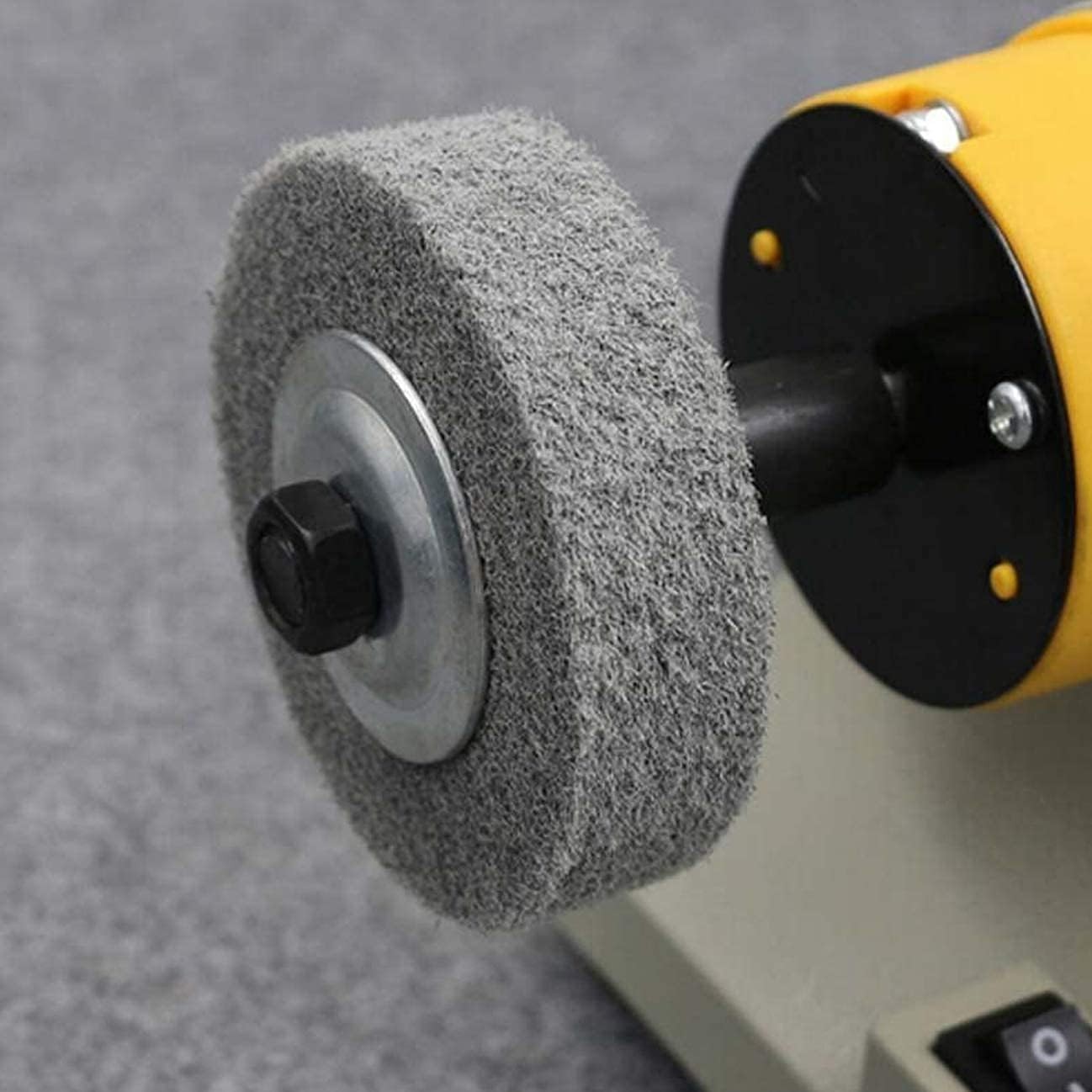 JUNLIXN 8 Pcs 3” Abrasive Fiber Buffing Polishing Wheels 3 inches, Black
