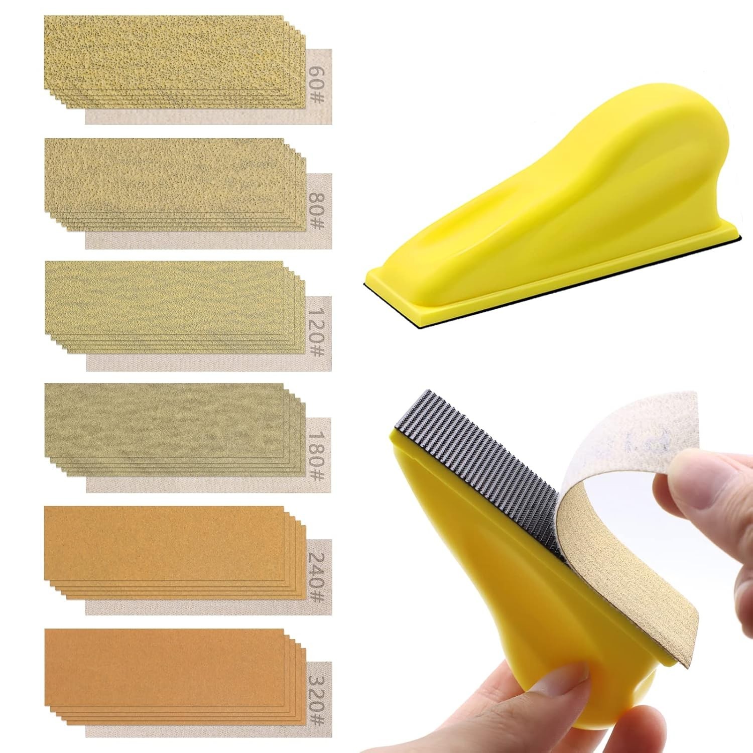 Kit de microlijadora, lijadora manual de detalles de 3,5″ x 1″ para manualidades