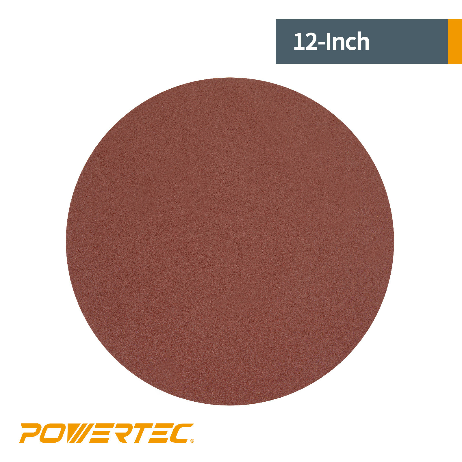 POWERTEC 12″ PSA 60 Grit Aluminum Oxide Adhesive Sanding Disc, 10pcs (110380)