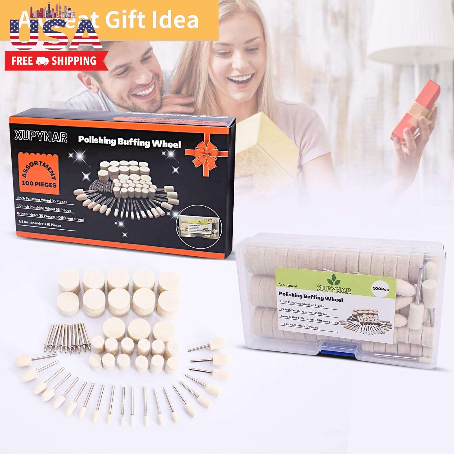 100PCS Polishing Buffing Wheel for Dremel Polishing Kit, Polishing Wheel for Dre