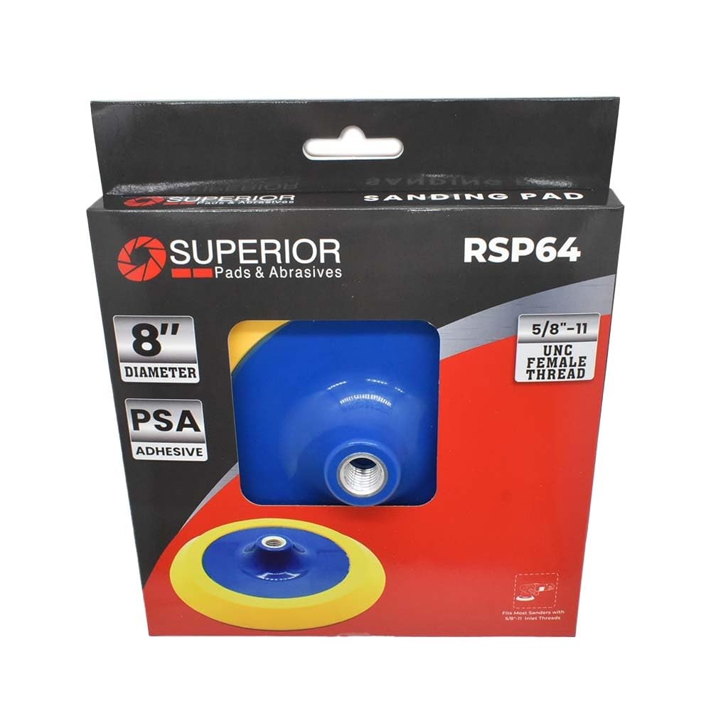 RSP64 8 Inch 5/8 Inch11 UNC PSA Adhesive Polisher Pad Sanding Buffing Wheel