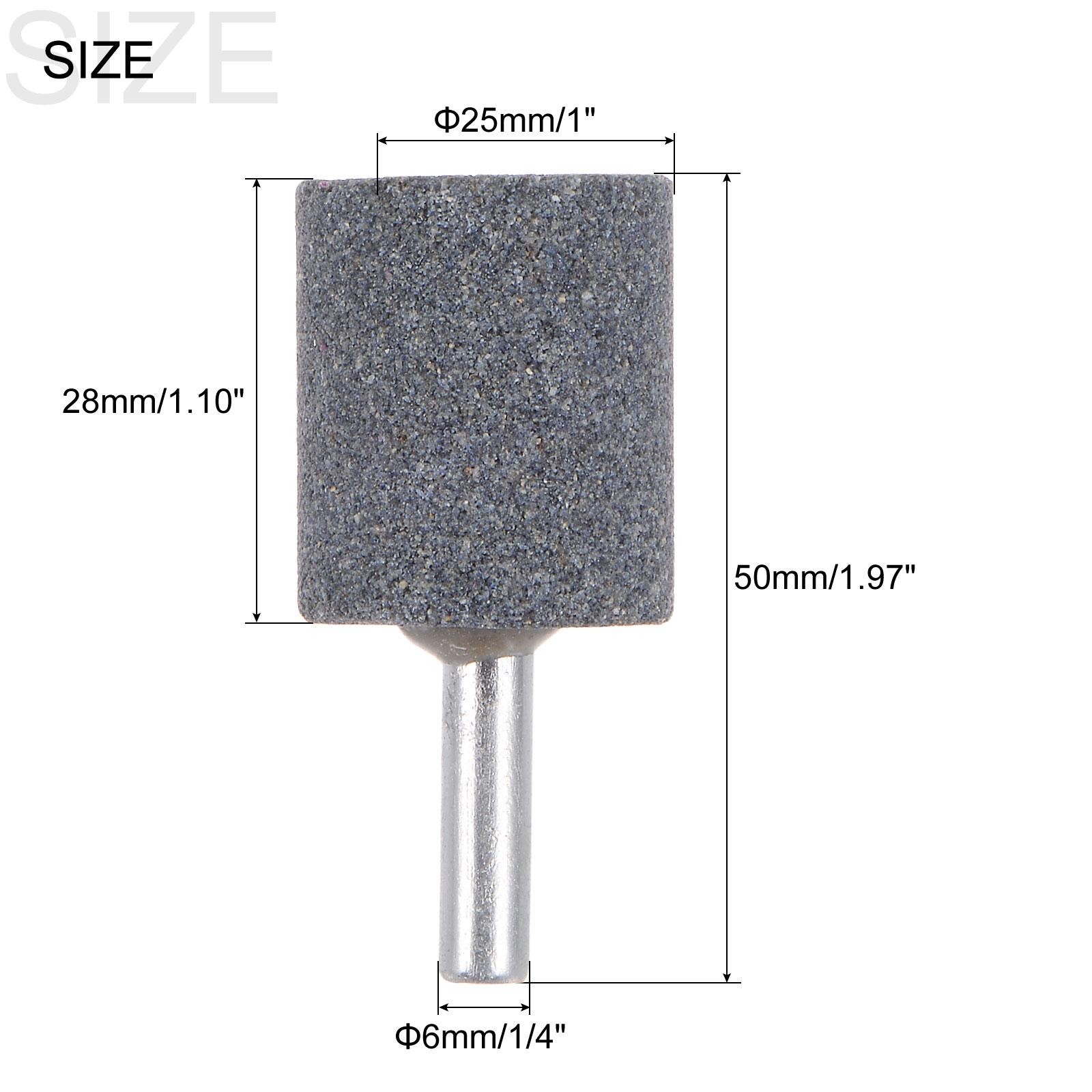 15pcs Abrasive Mounted Stone 1/4″ Shank 1″ Cylindrical Corundum Grinding Head