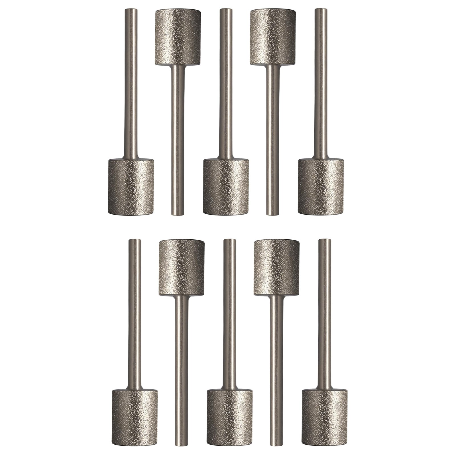 10Pcs Diamond Grinding Bits, 10mm Cylinder Head, 3mm Shank, 45mm Long Diamond…