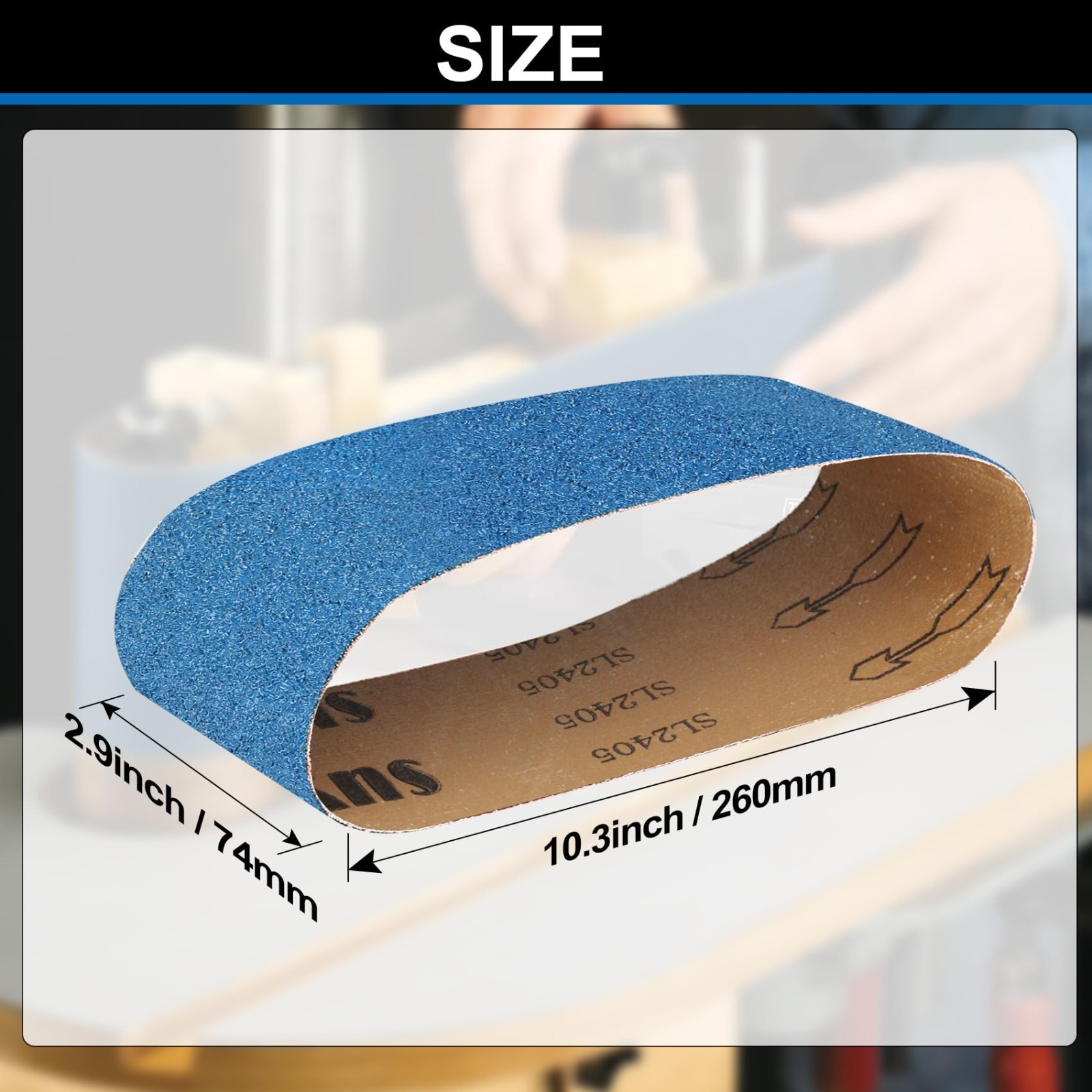21 Pcs Sanding Belts 3×21 Inch, 7 Grits (40-400) for Wood, Metal, Furniture Poli
