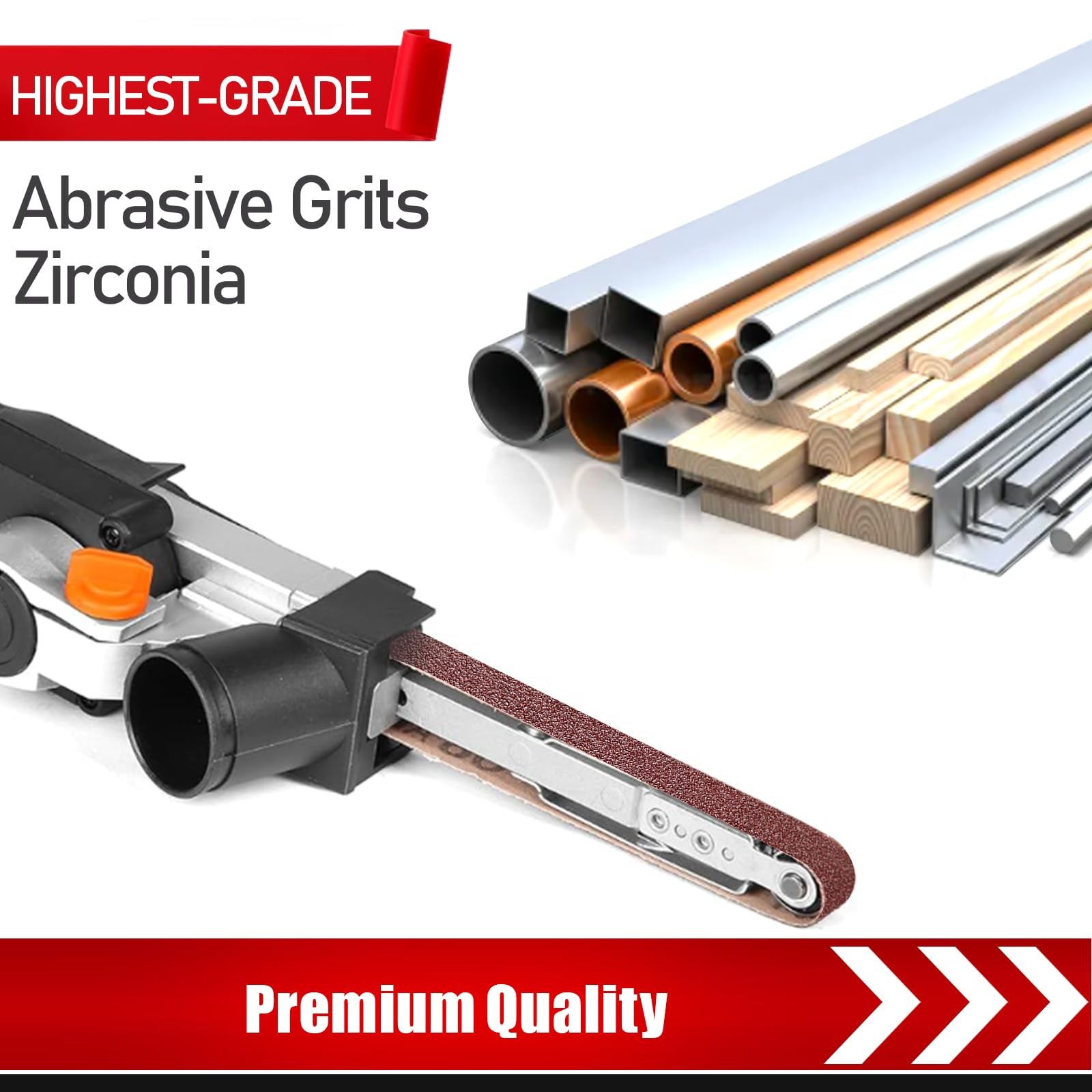 BOSHCRAFT 1 x 42 Inch Belt Sander Sanding Belt, 12 Pack 1 X 42 – 12