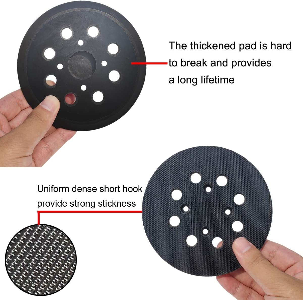 5 Inch 8 Hole Sander Pad for Ridgid R2600 R2601 5″ Random Orbit Sander, 5″ Re…