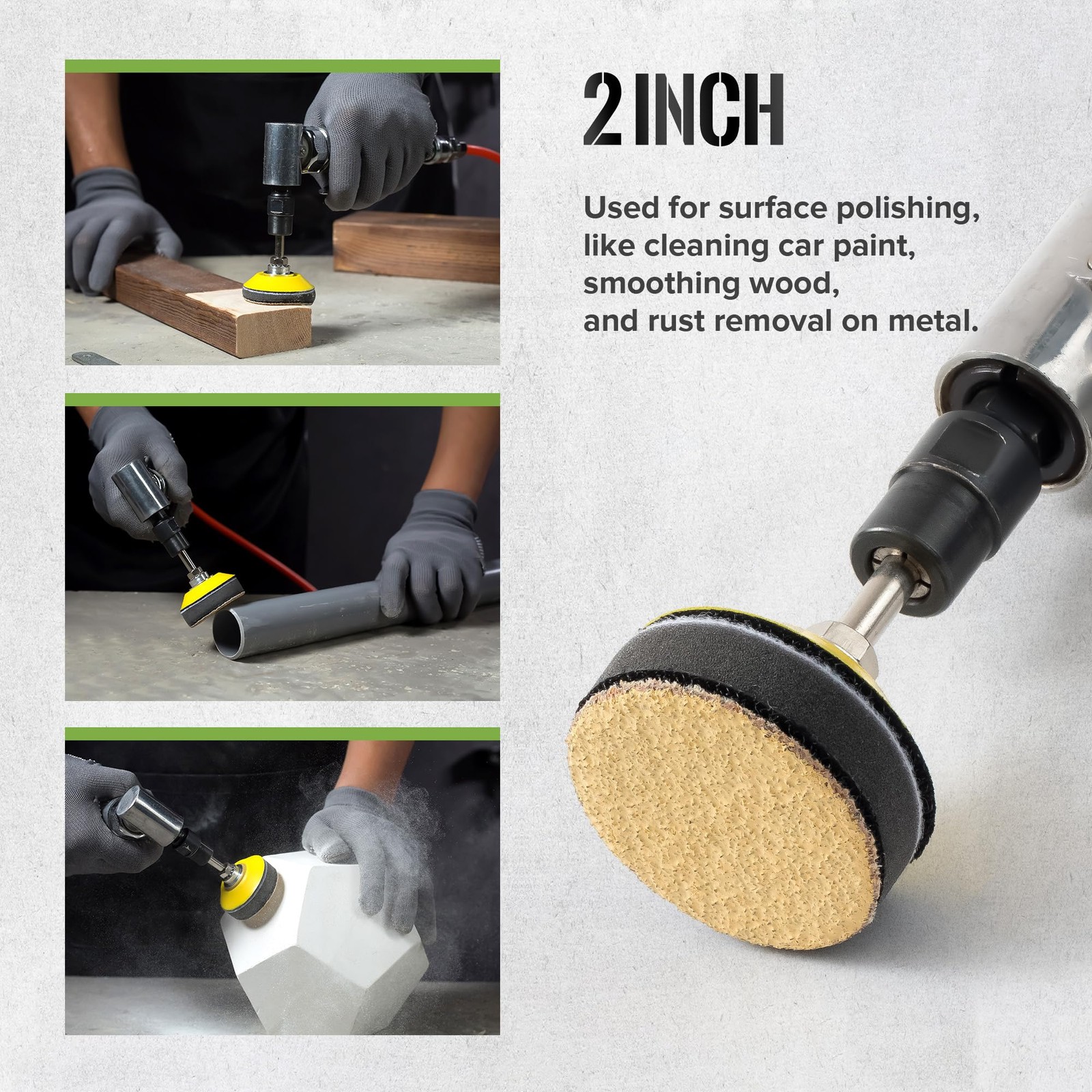 2 Inch Hook and Loop Sanding Pad for Sanding Discs with 1/4 Inch Shank and So…