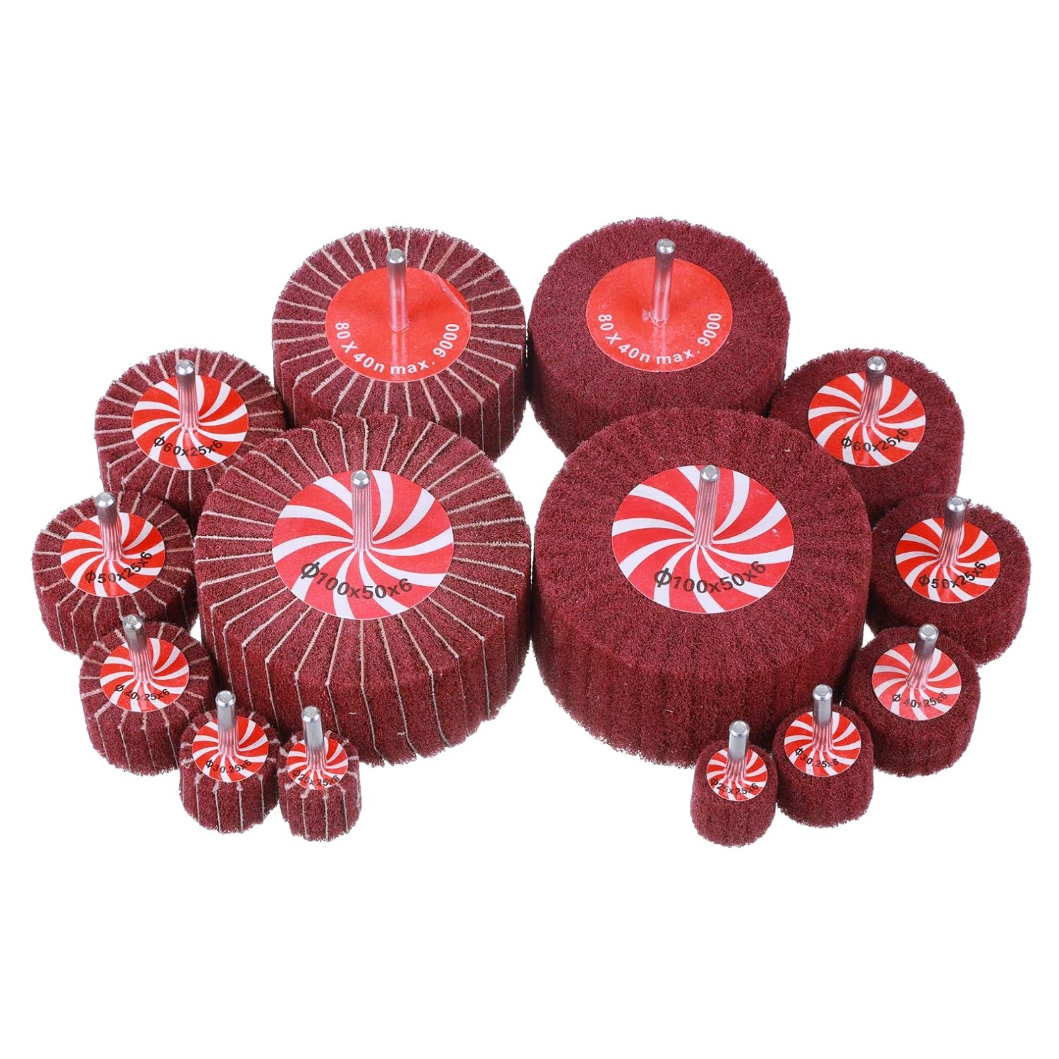 Heavy Duty Metal Polishing Flap Wheels – 14 Pack