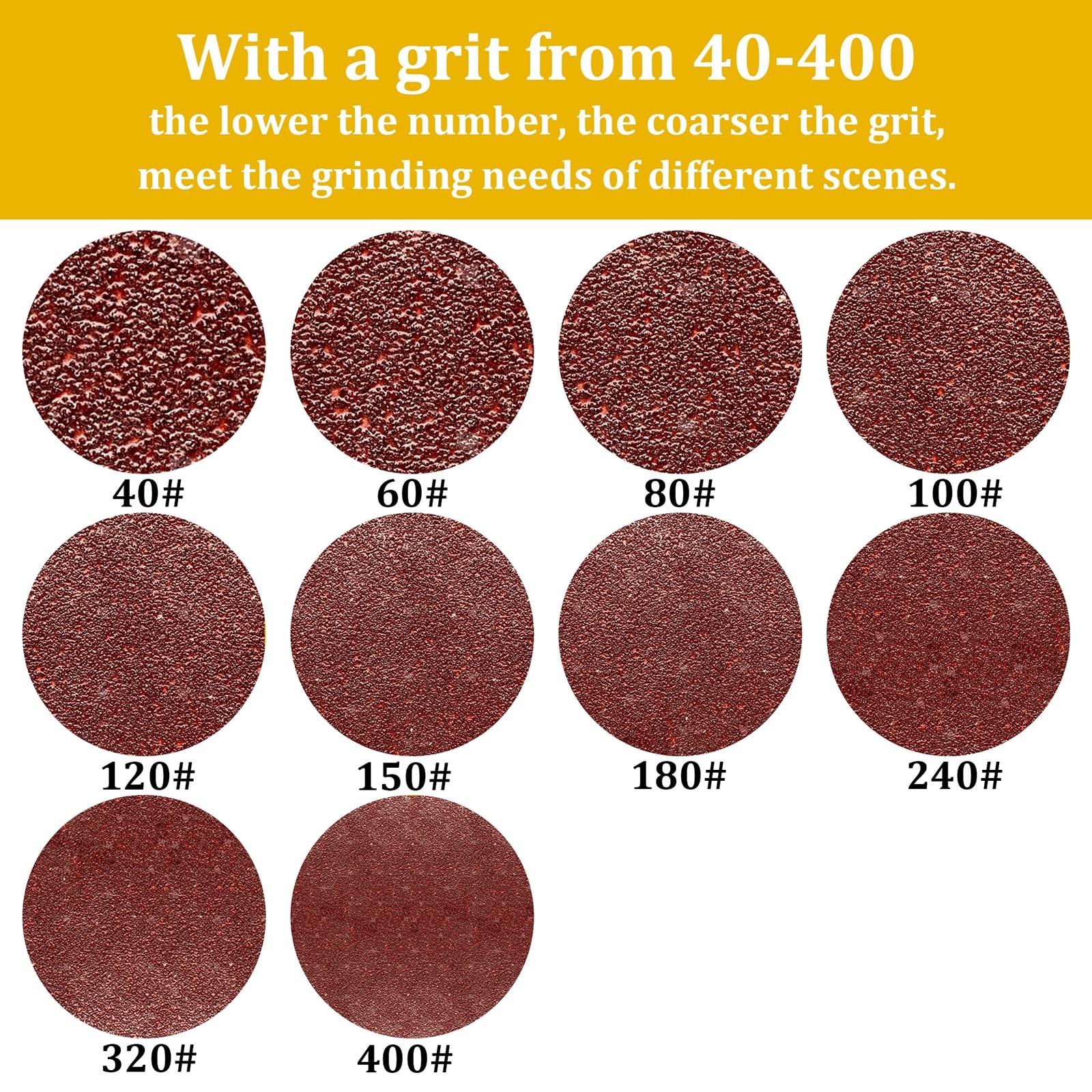 9 Inch 6 Hole Sanding Discs 80 Grit Hook and Loop Sandpape for Drywall Sander…