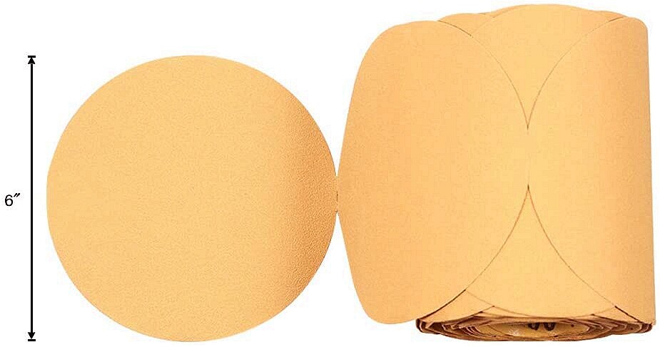 40 Grit 6 in PSA Sanding Disc Sticky Back Sandpaper 50 Pack Adhesive DA Sander