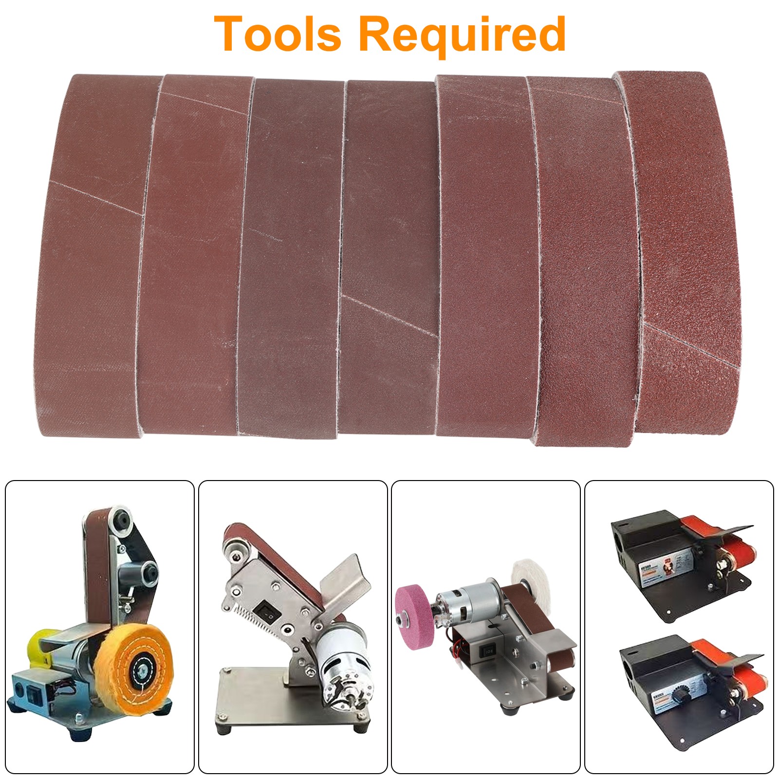 35pcs 1.18×13″ Sanding Belts 80-1000Grit for Mini Belt Sander Knife Metal Wood