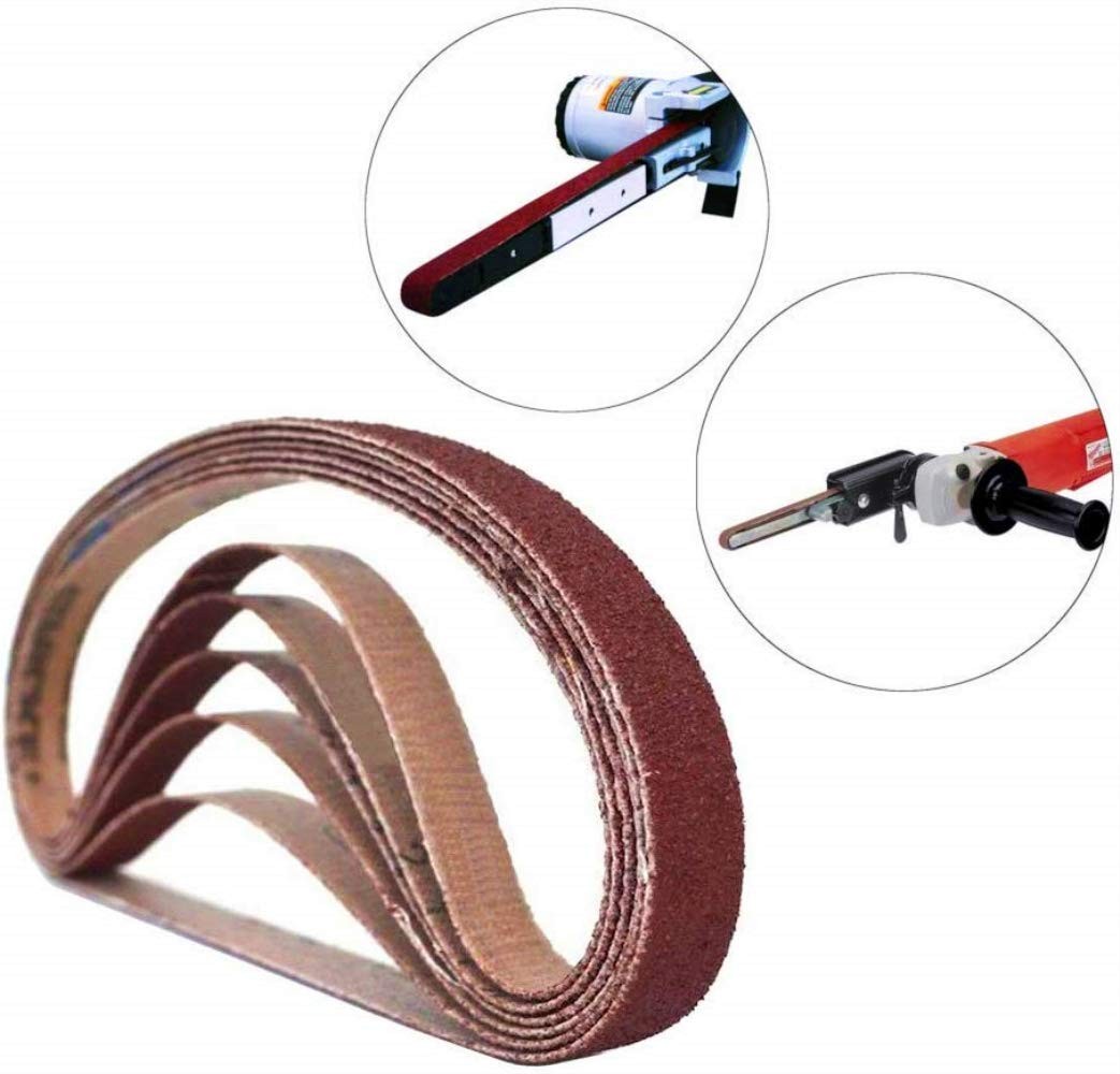 1/2 X 18 Inch Sanding Belt Sandpaper, 80 Grit Aluminum 1/2x18in, 80
