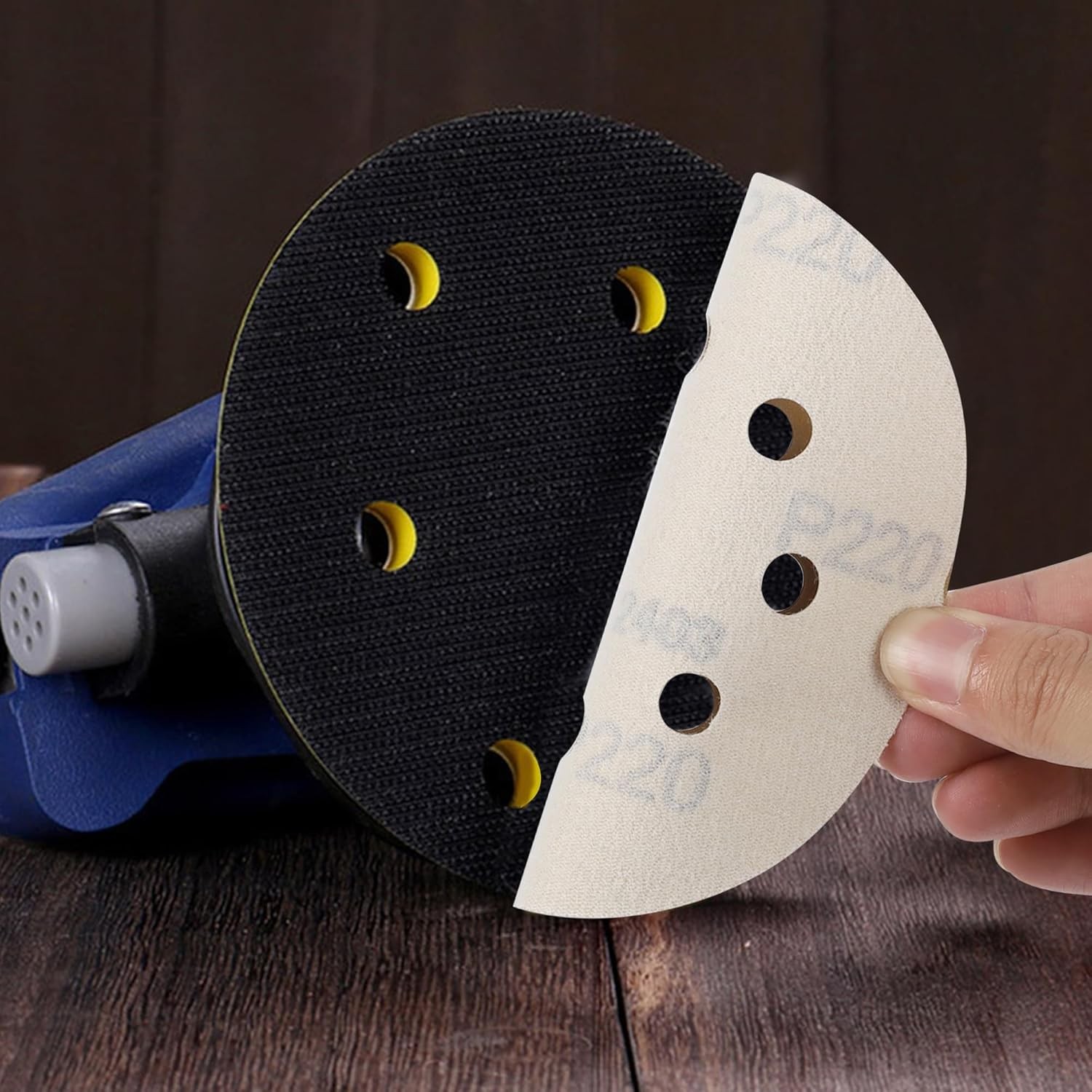 5 Inch 8 Hole Sanding Disc Hook Loop 60 80 120 220 320 Assorted Grits Sandpaper