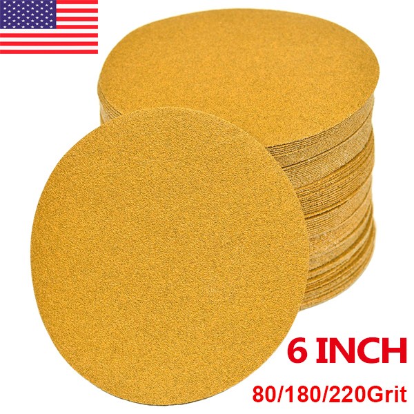 6 inch 150mm Self Adhesive Sanding Discs Sticky Backed Sandpaper 80 – 220 Grits