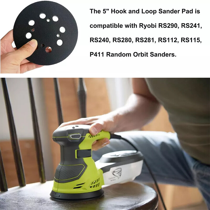 5″ 8 Hole Hook&Loop Sanding Sander Pad Replacement for Milwaukee 6021-21 6034-21