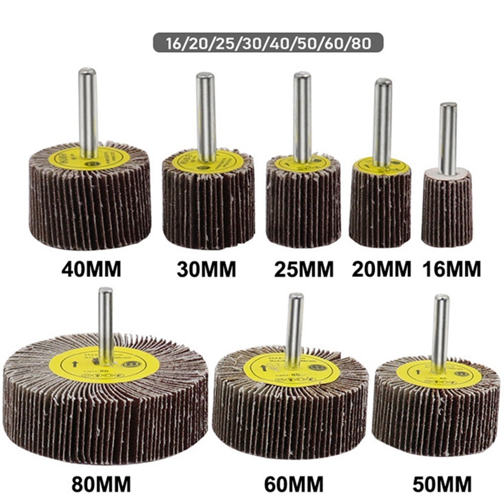 Sanding Wheel Head Polishing Repair 80/60/50/40/30/25/20/16mm Emery Cloth