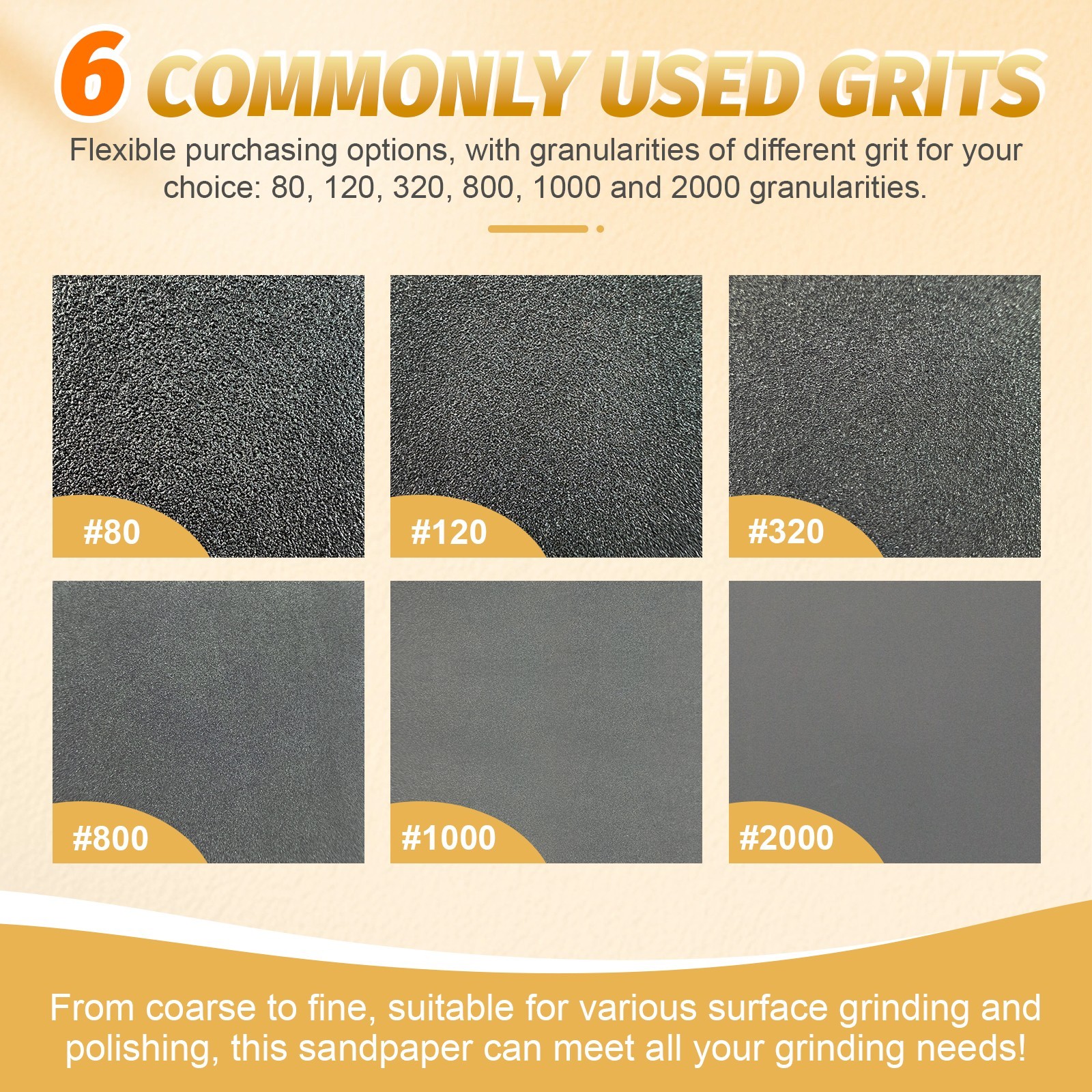 9×11 Wet Dry Sandpaper Sheets Silicon Carbide 80-2000 Grit Waterproof Automotive