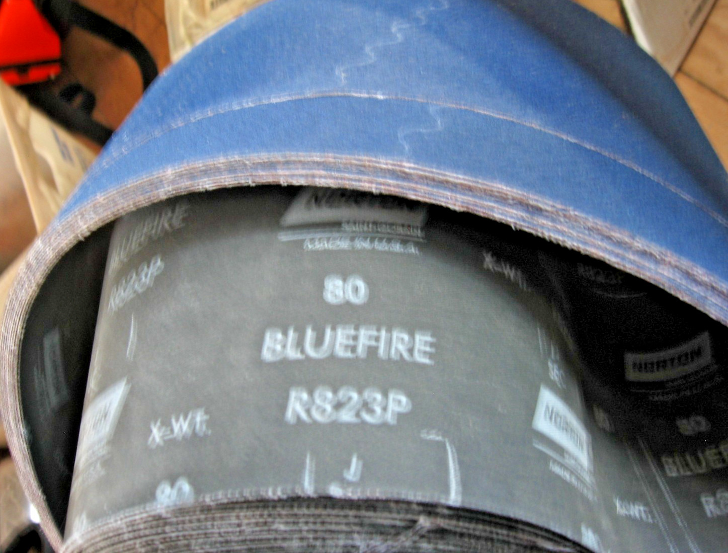 2x Norton Abrasive Belt: 6″ Wide x 48″ Long, Medium 80 Grit