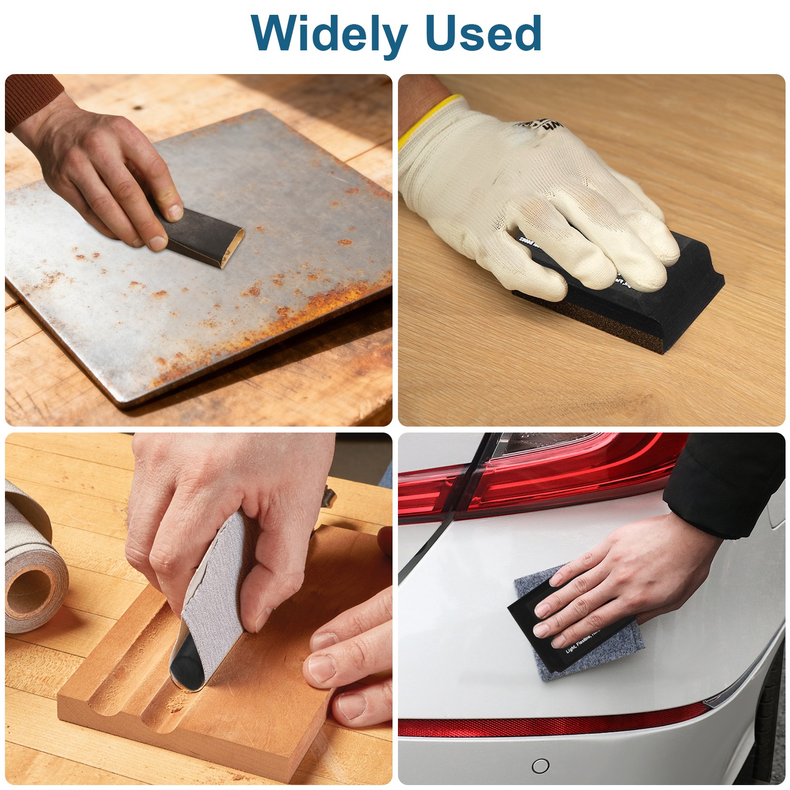 7Pcs Sanding Block Kit Flexible EVA Foam Wet or Dry for Automotive or Woodwork