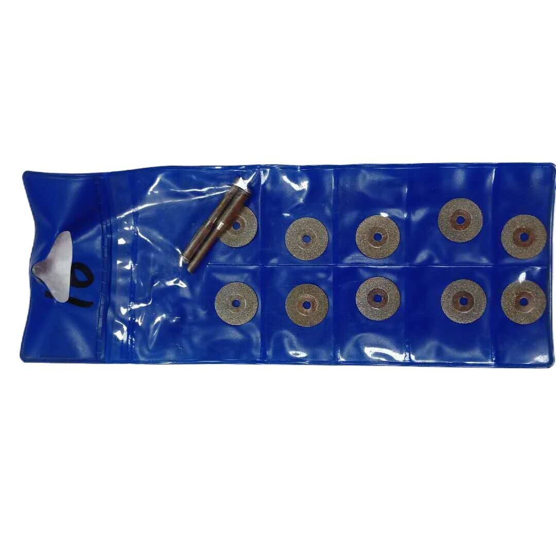 10Pcs Diamond Cutting Wheel 16mm with Mandrel (3mm) 2pcs for Dremel Rotary Tools