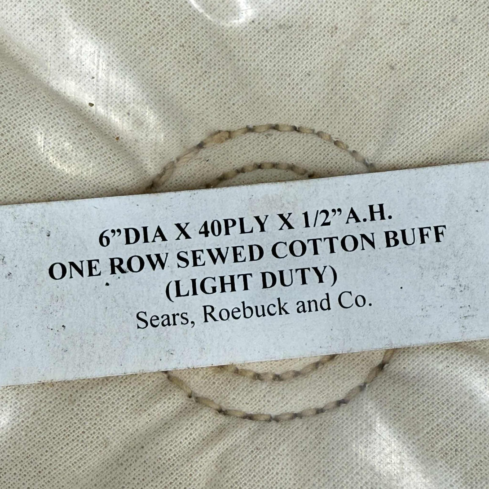 Sears Craftsman 6″ Buffing Wheel 1/2″ Arbor Hole 40Ply Cotton Buff New Sealed