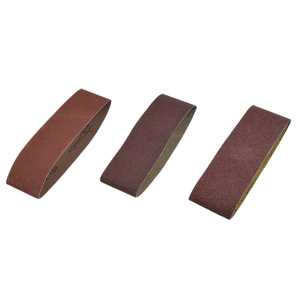 3 Pcs 76*533mm 3*21 Inch Alumina Sand Abrasive Belt 40/80/120 Grit Grinding New