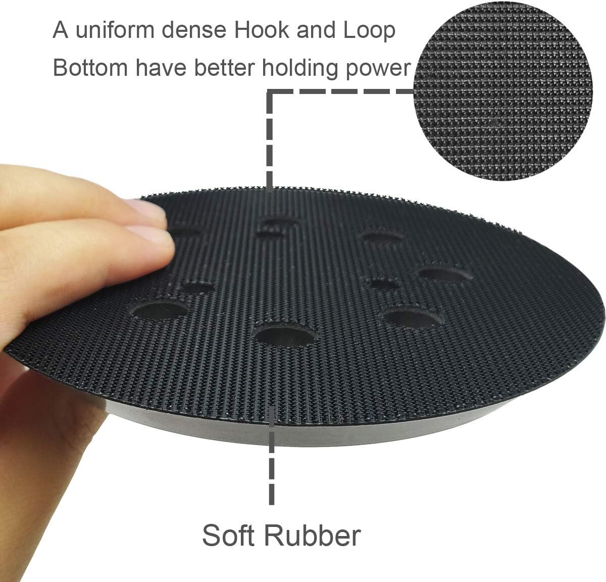 5 Inch 8 Hole Sander Hook and Loop Replacement Pad for Dewalt DW420, DW421, Dw42