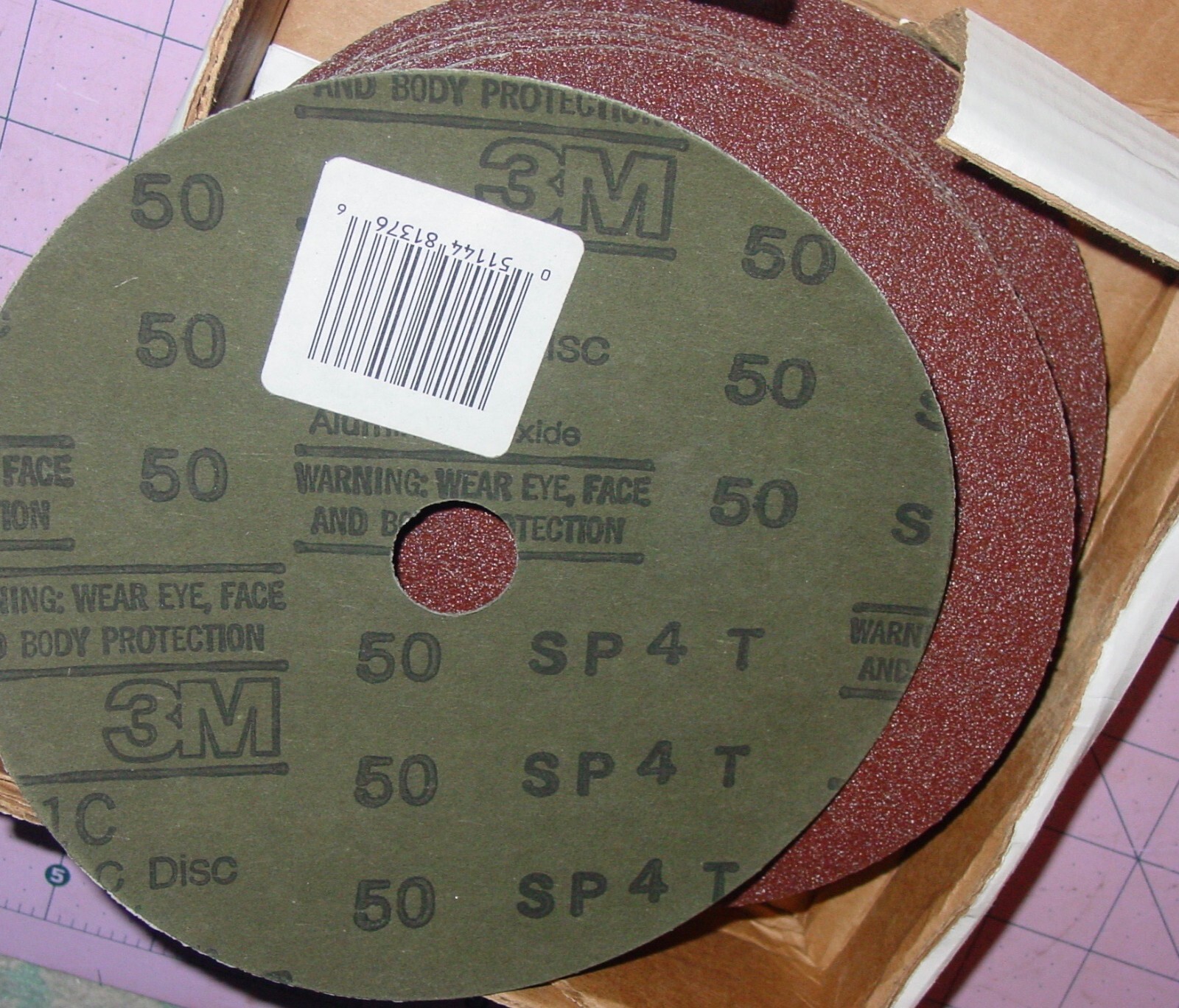 Fiber Resin Sanding 145 Discs Aluminum Oxide Large Mix Lot Sears Norton USA NOS
