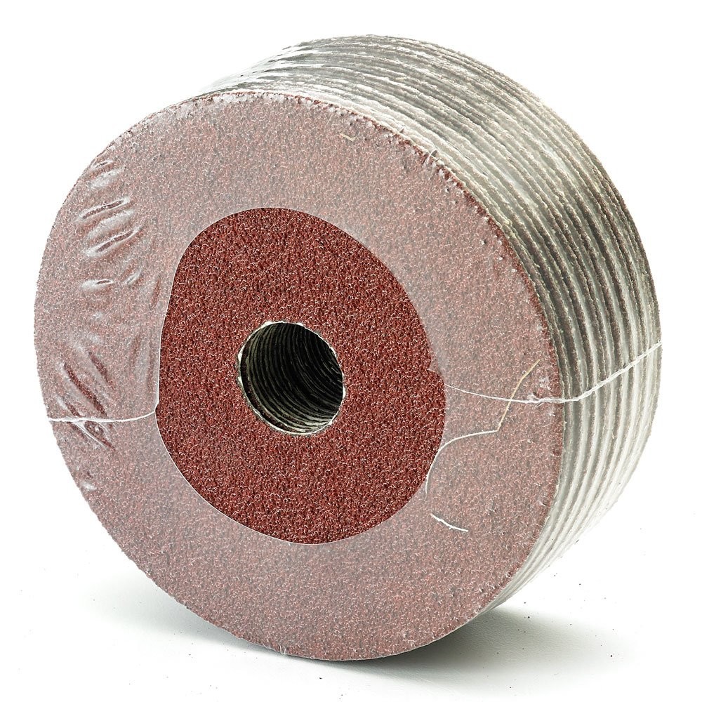 25 Pack Aluminum Oxide Resin Fiber Discs 4.5×7/8 Inch 50 Grit Grinding
