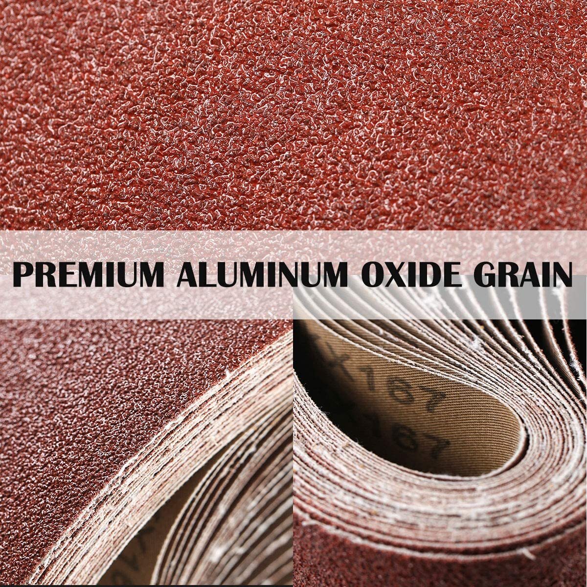 12Pack 1x 42 Inch Aluminum Oxide Sanding Belts 60-400 Grit Belt Sander Sandpaper