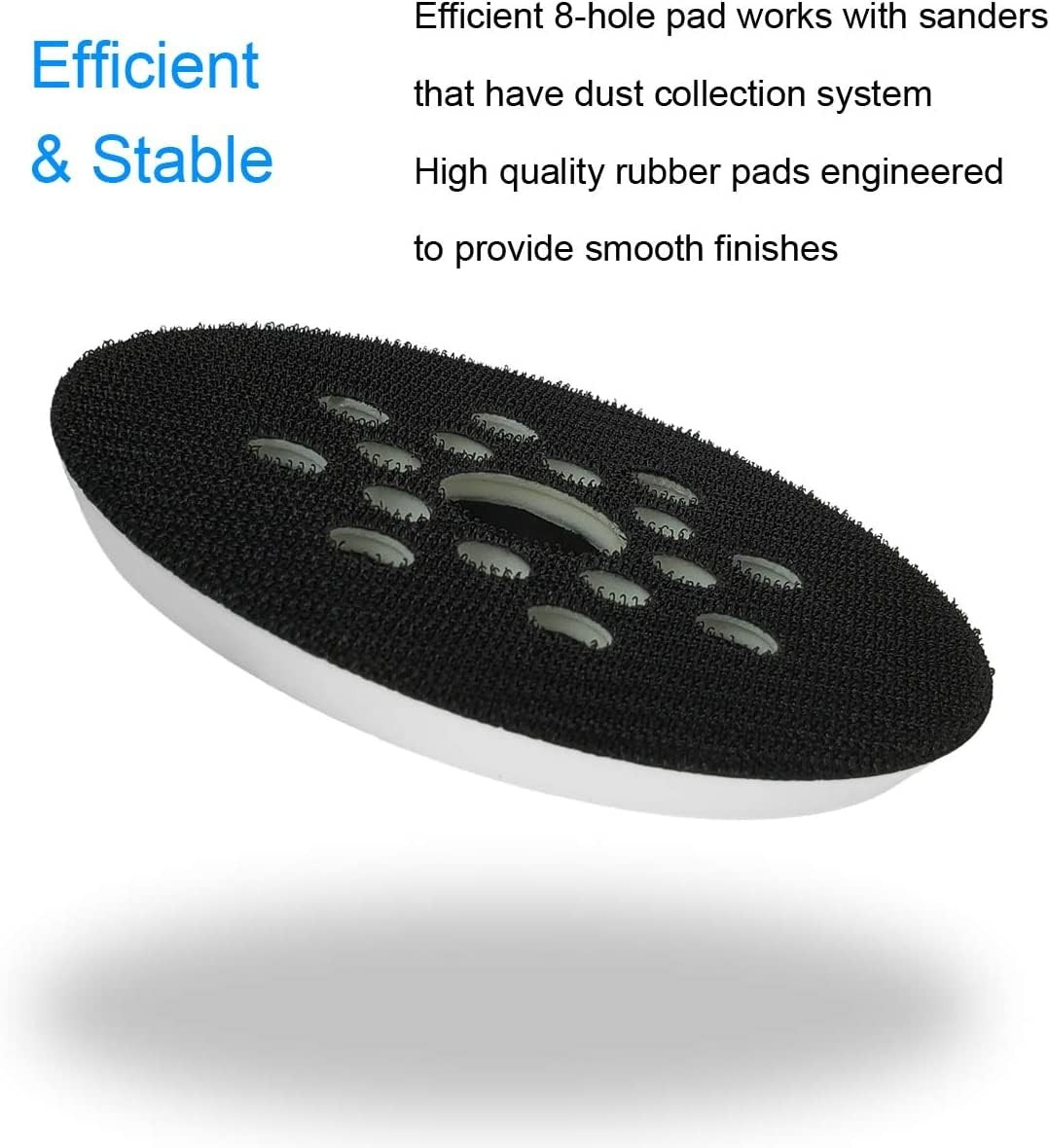 2 Pack 5 Inch 8 Hole Hook & Loop Replacement Sander Pad for 5″ Bosch ROS20VS