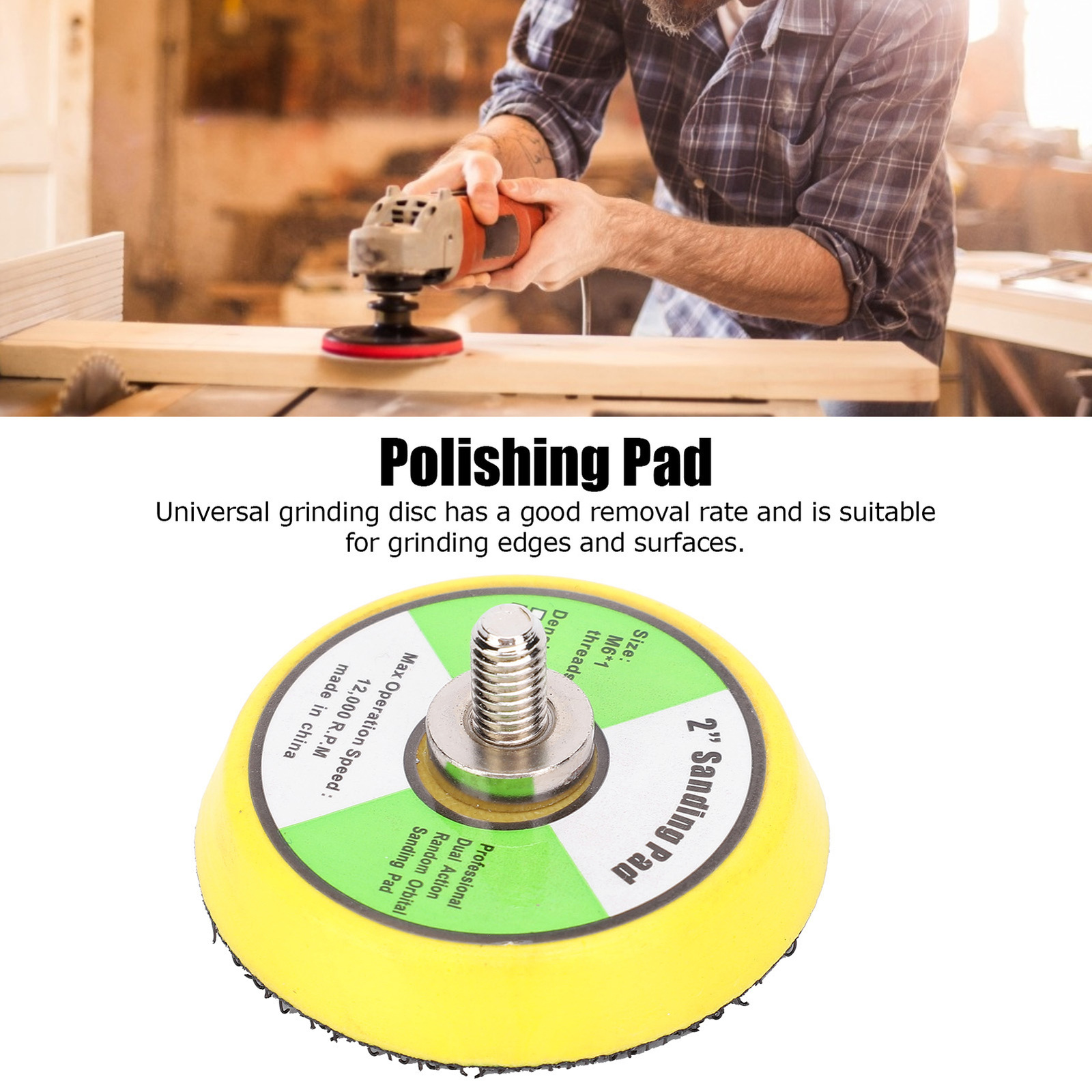 50mm/2in Air Sander Sanding Pad Grinding Polishing Sanding Disc Plate