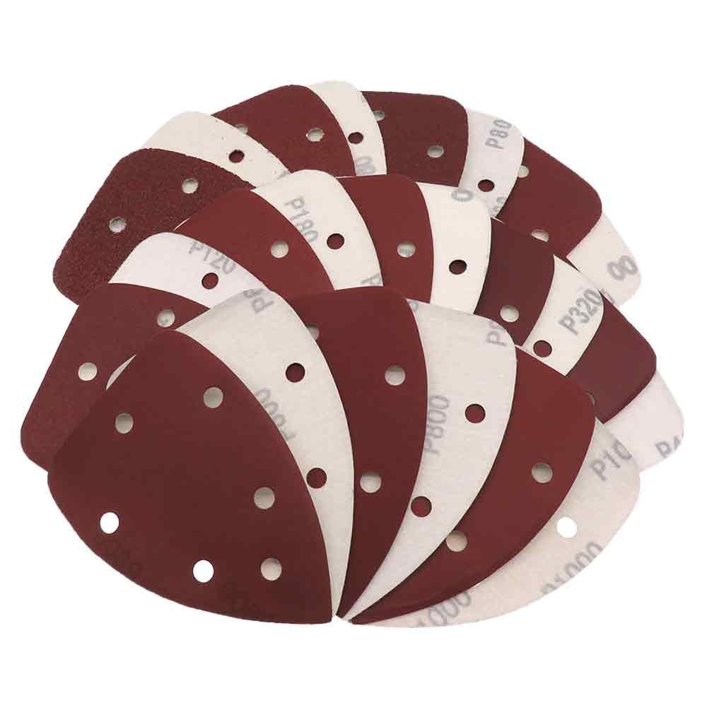 6 Hole Sanding Sheets Triangle Mouse Detail Sander Pads Sandpaper 40-1000 Grit