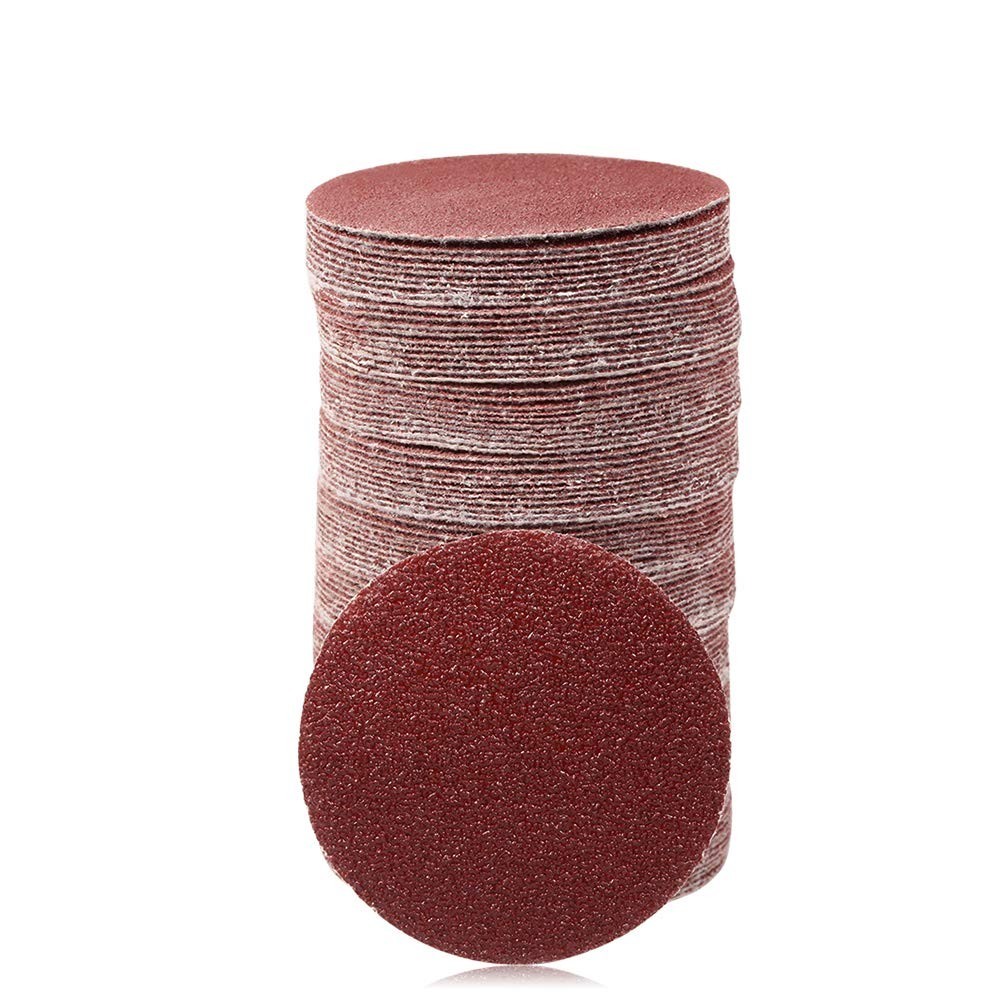 Sanding Discs 3 Inch 40 Grit Hook and Loop for Wood Leather Glass 100pcs