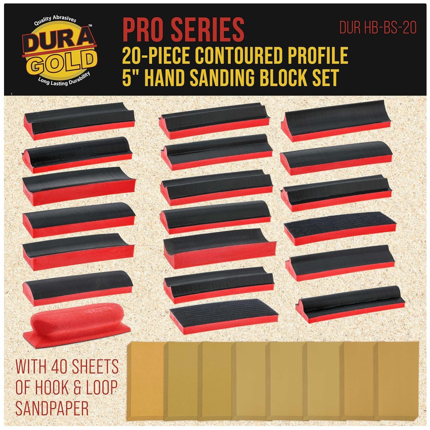 Interchangeable Hook & Loop Sanding Block Kit