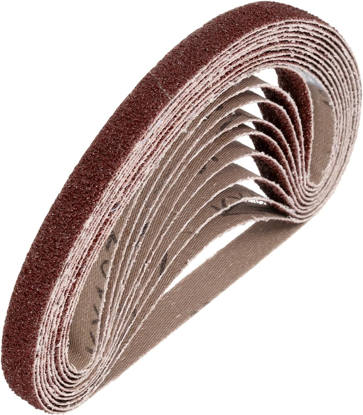 12Pcs 1/2x18inch Sanding Belts Sandpaper for Metal Wood Grinding Abrasive Tool