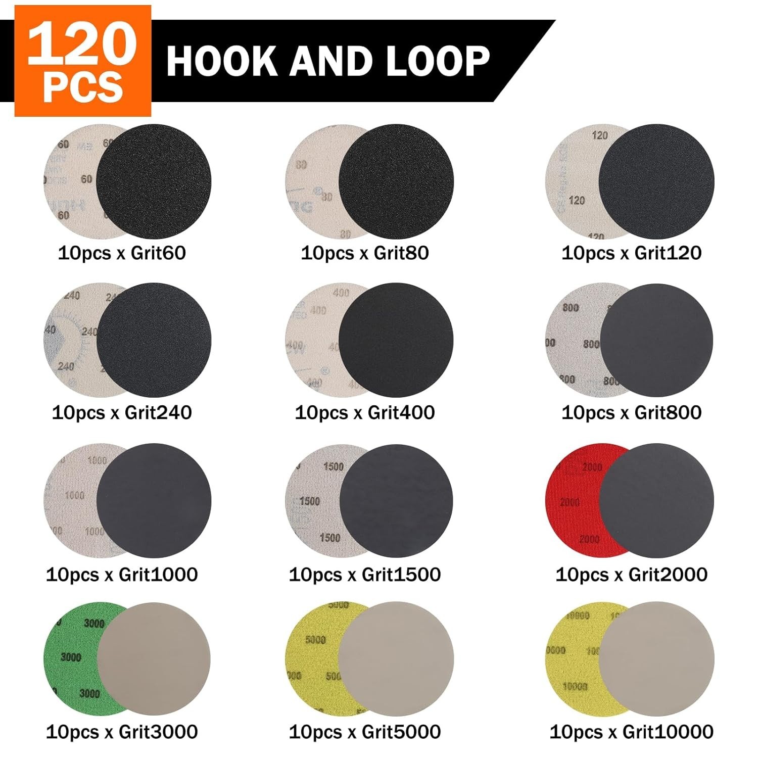 Sanding Disc Kit 133PCS Polishing Headlight Restoration Buffing Pads