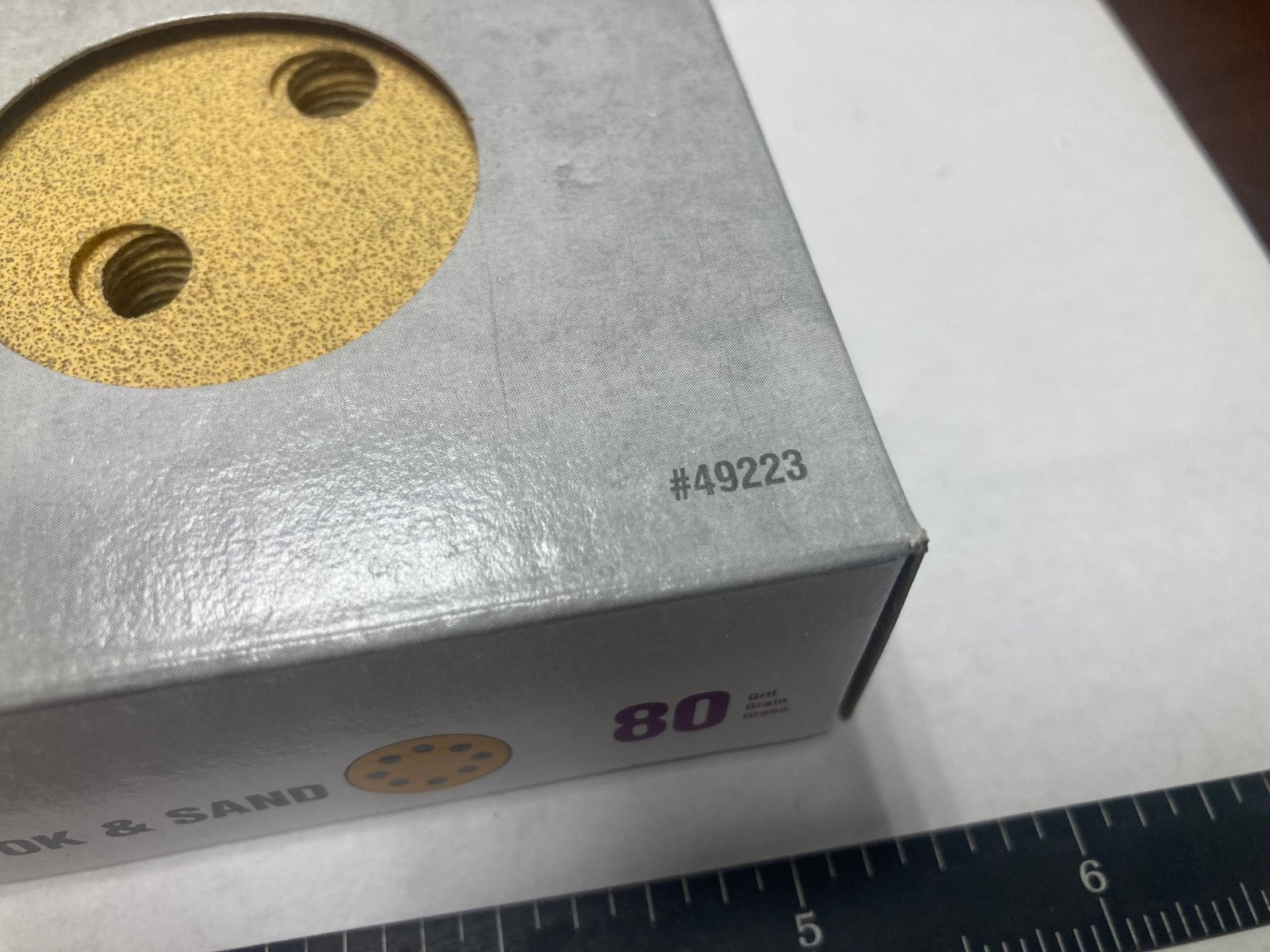 Box of 25, NORTON 49223, MultiSand, 5″ Hook& Sand, 8 Hole, 80 Grit Sanding Discs