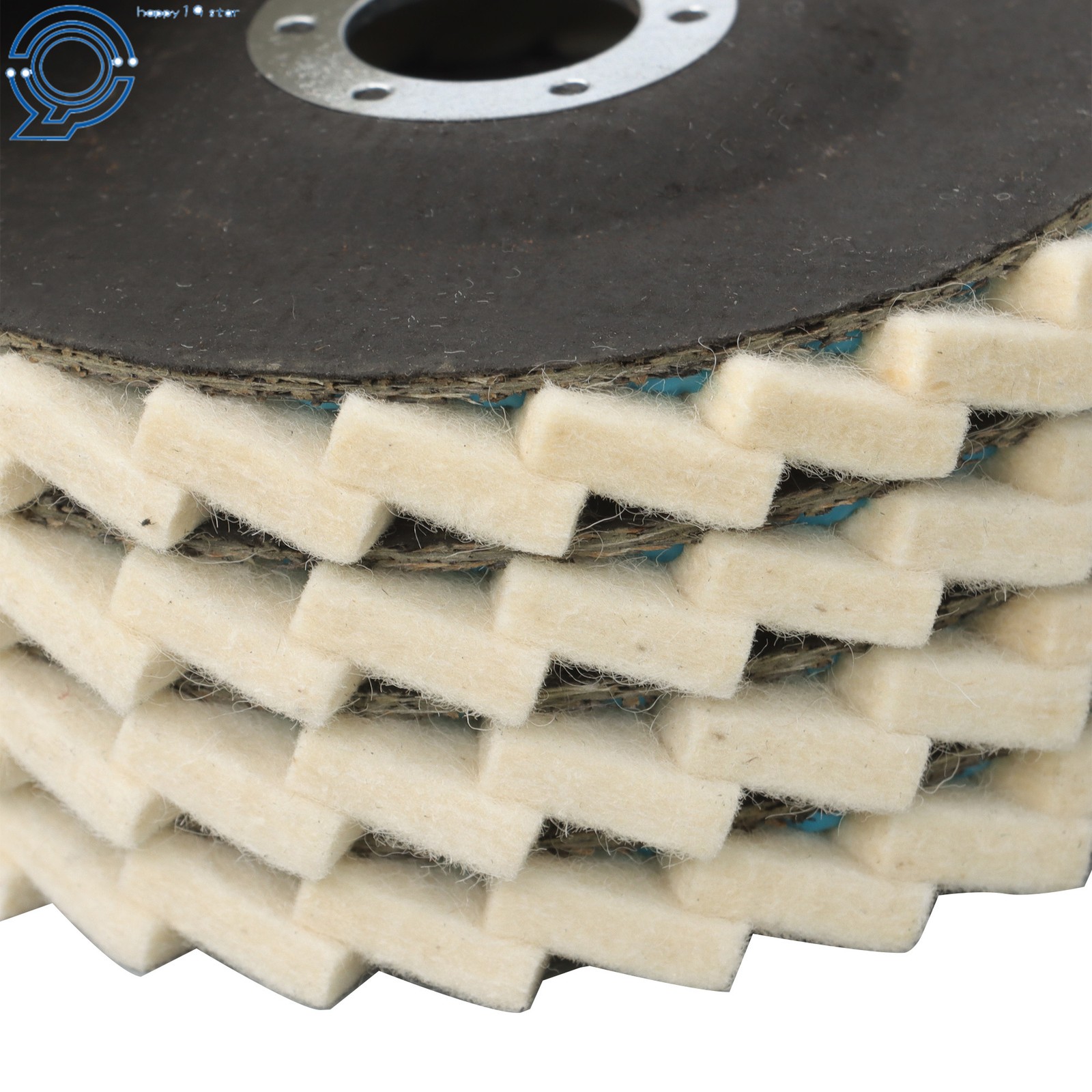 8 Pack Felt Flap Disc Abrasives Buffing Polishing Wheels and Polishing Compounds