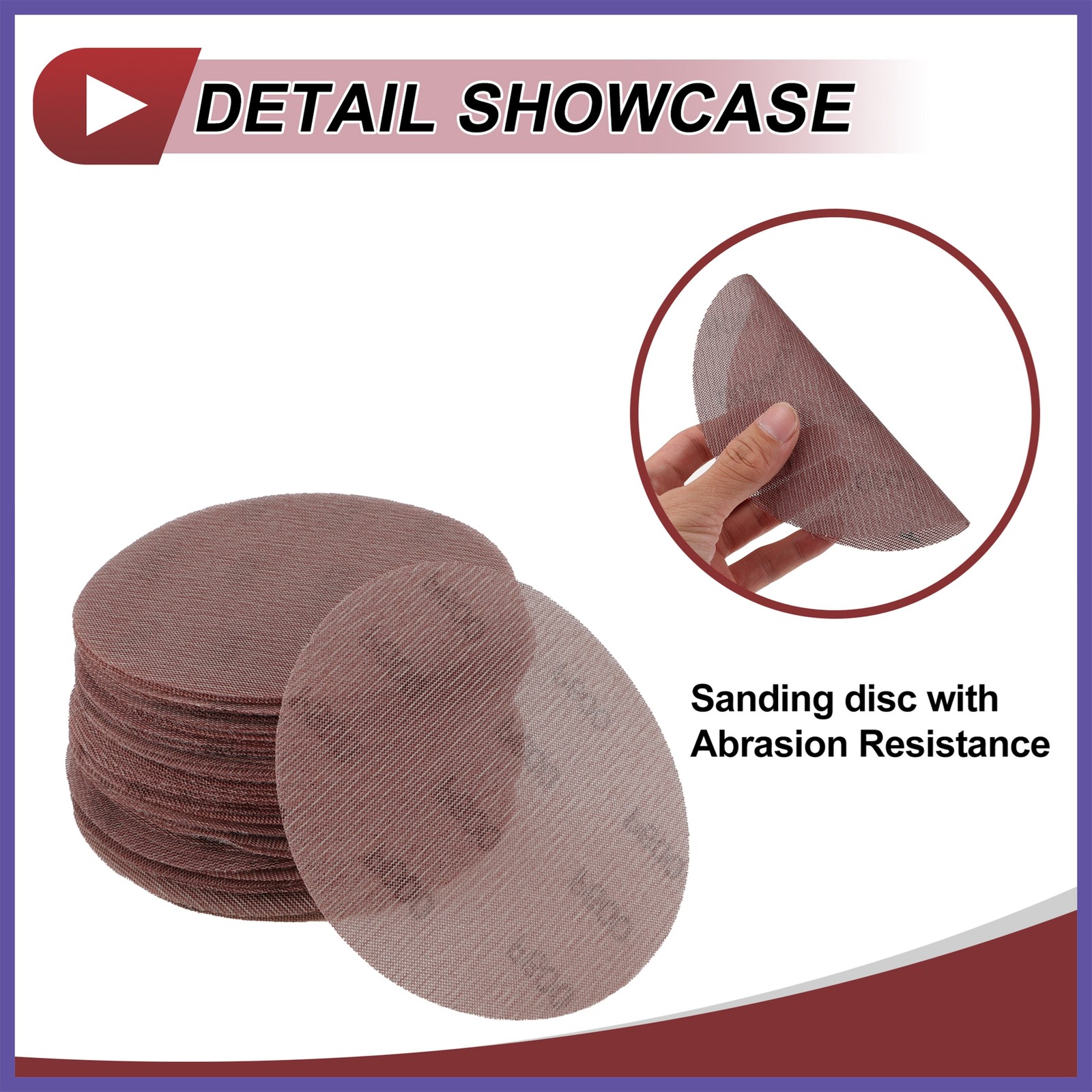 50Pcs Car Wood Sanding Discs Smoothing 6″ 600 Grit Aluminum Oxide