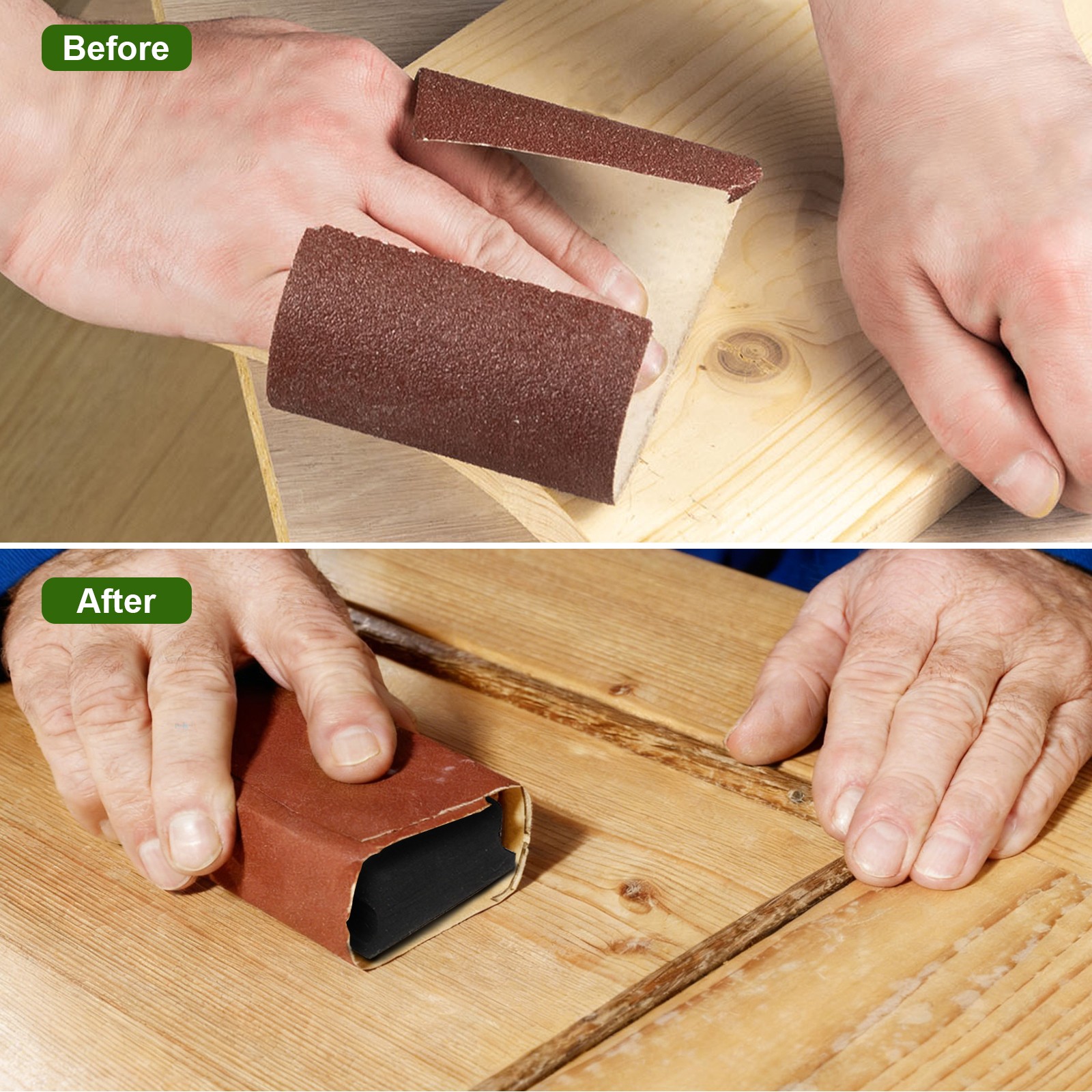 7x Sanding Block Kit Flexible EVA Foam Wet/Dry Various Shape Size for Auto Wood